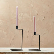 Large Antique Black Candlestick - Fragrances & Candles