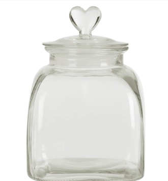 Loves Me Glass Storage Jar - Small