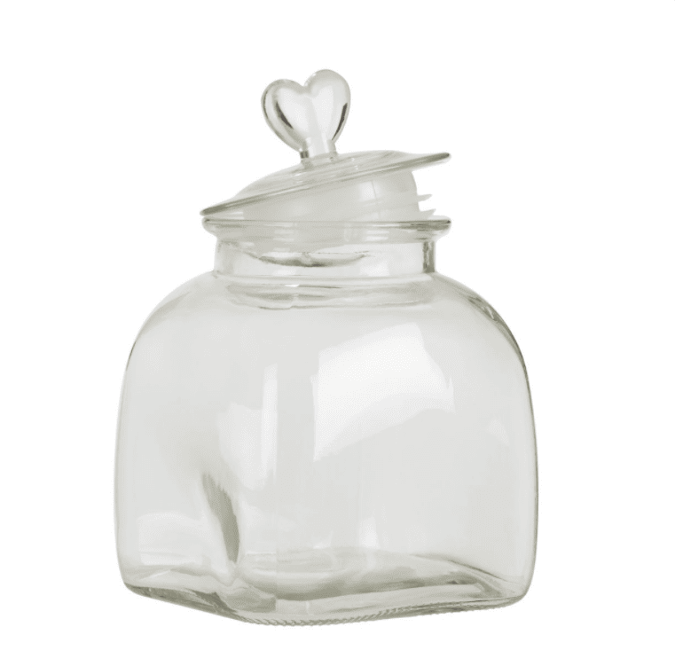 Loves Me Glass Storage Jar - Small