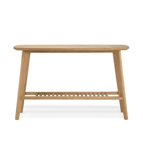 Salters Oak Console Table With Storage - Console Table