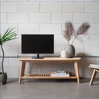 Salters Oak TV Stand With Storage - 