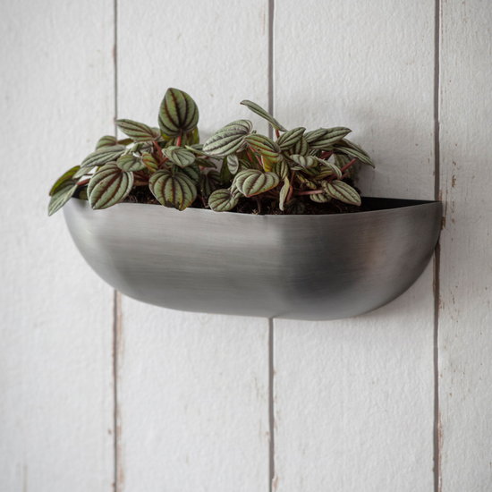 Small Steel Wall Trough Planter - 