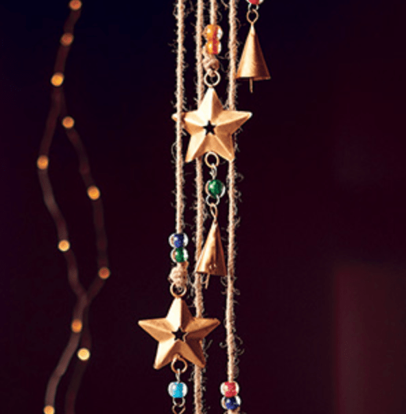 Star Decoration with Bells - Christmas Decorations