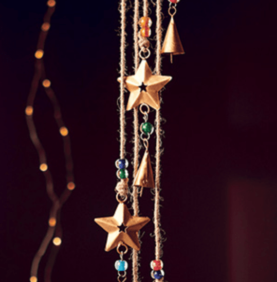 Star Decoration with Bells - Christmas Decorations