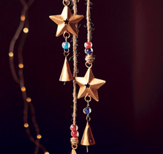 Star Decoration with Bells - Christmas Decorations