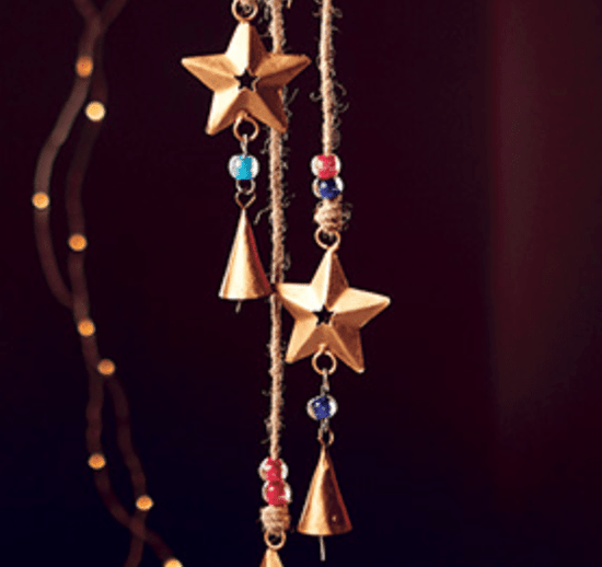 Star Decoration with Bells - Christmas Decorations