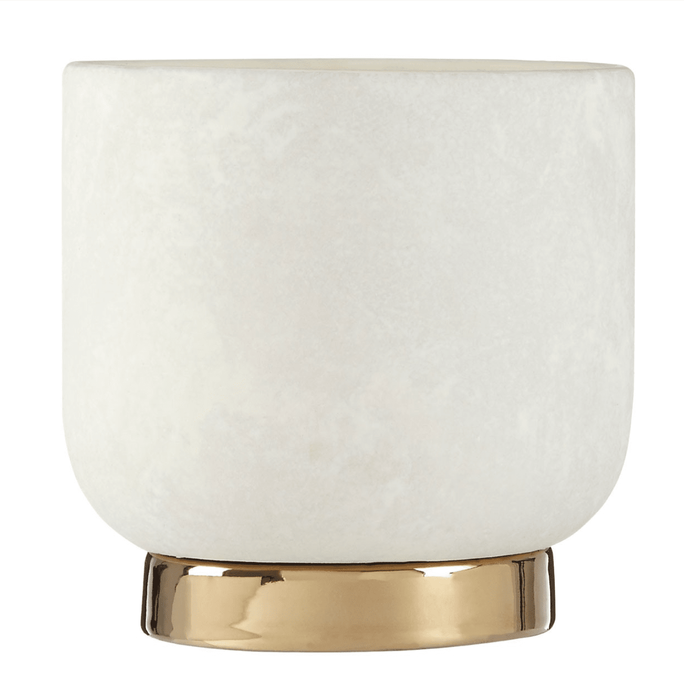 White And Gold Ceramic Planter - Outlet - Save 20%